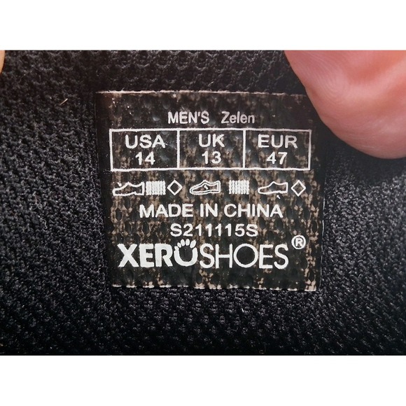 Xero Shoes Zelen Mens Road Running Shoes Size 14 Gray Black Minimalist Barefoot - Picture 7 of 8
